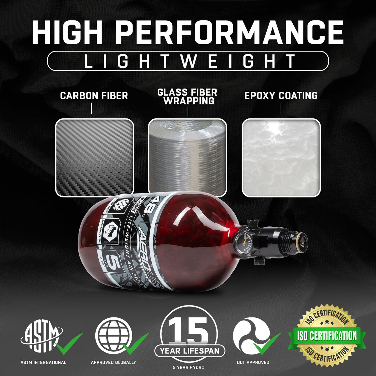 AeroLite Carbon Fiber Tank - KA Tech Airsoft - Air Tank