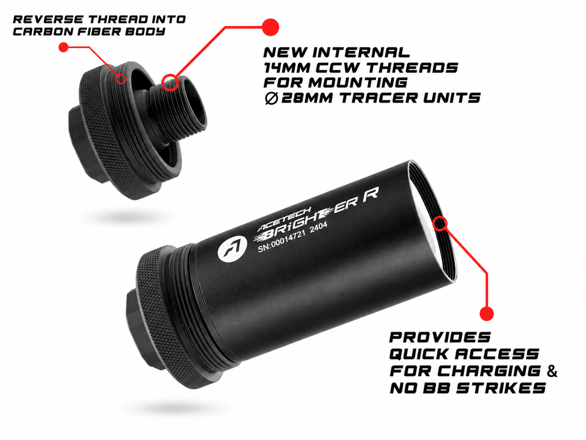 MNA Gen 6 Phantom™ Carbon Fiber Airsoft Suppressor - KA Tech Airsoft - Suppressor