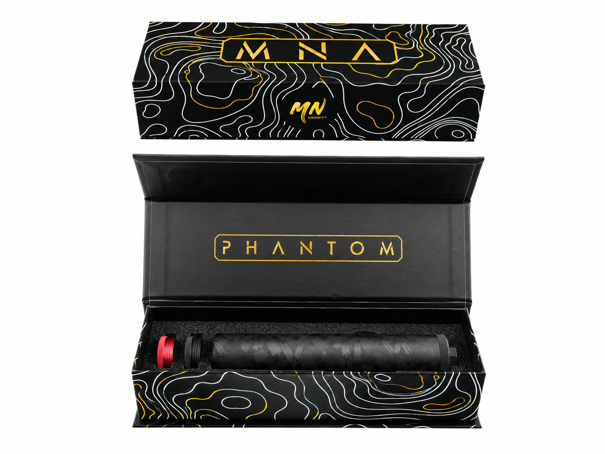MNA Gen 6 Phantom™ Carbon Fiber Airsoft Suppressor - KA Tech Airsoft - Suppressor