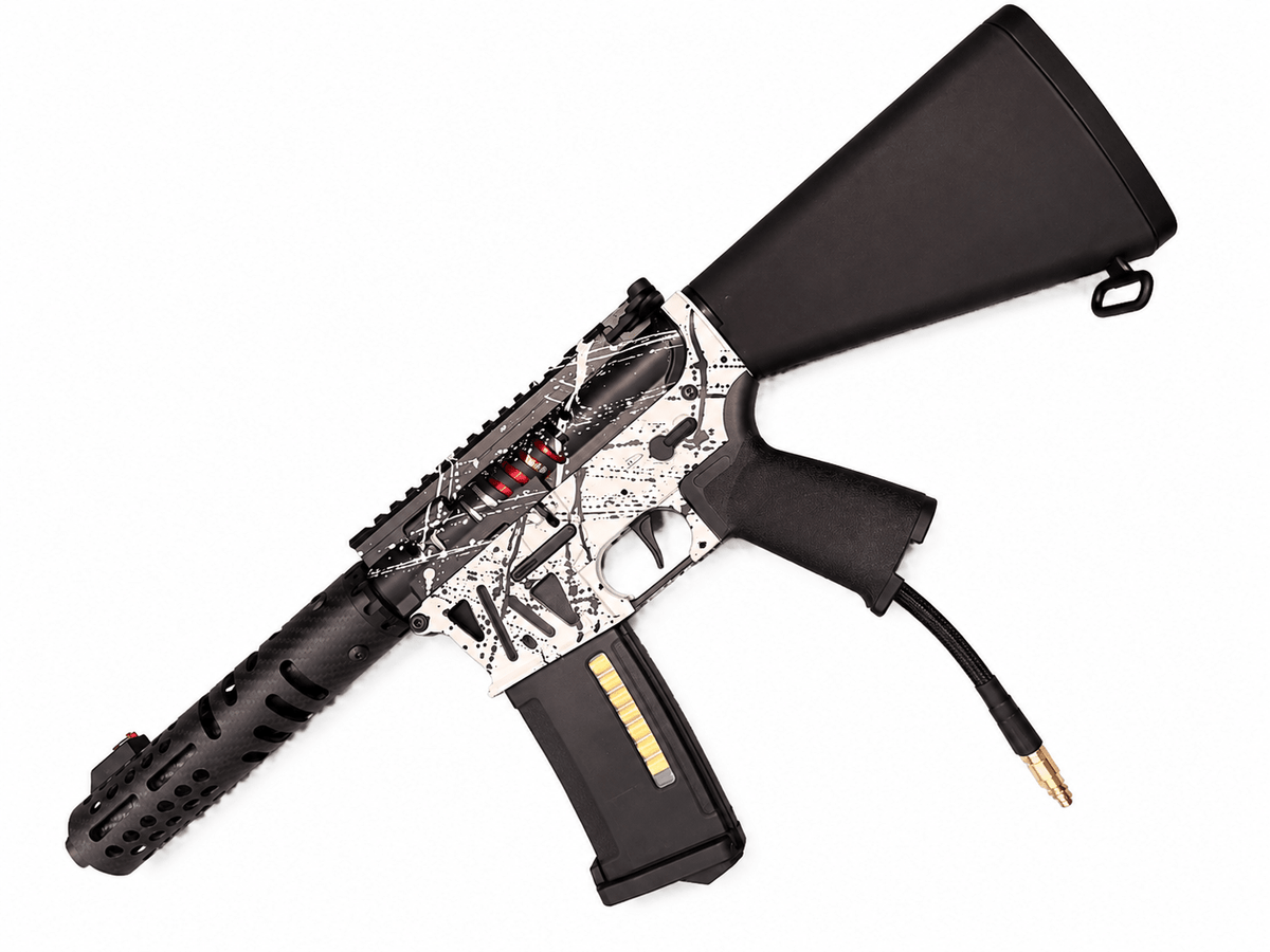 KA Tech MAC Airtac Polarstars F2 AR8 HPA M4 Stuby Type 4 Skeletonized Cerakote Splatter - KA Tech Airsoft - Polarstar F2