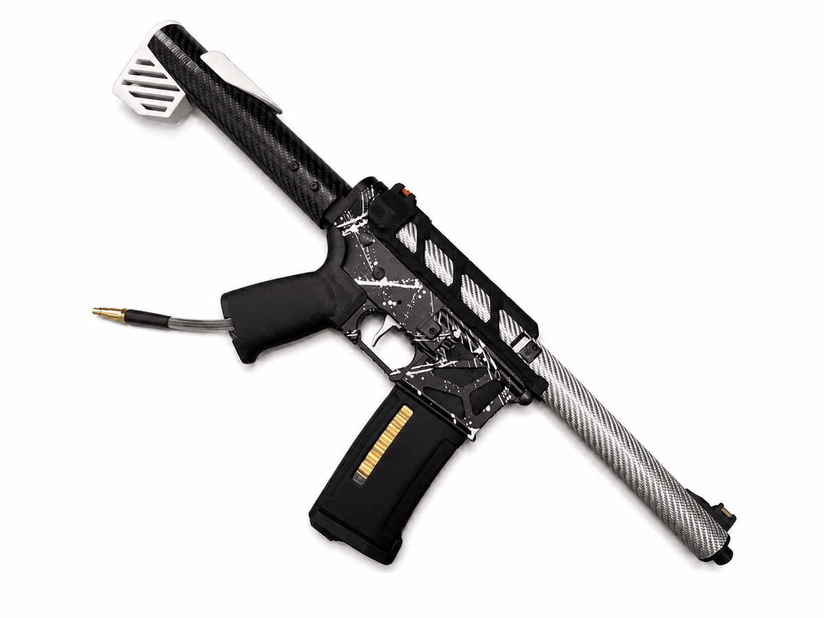 KA Tech MAC Airtac Polarstars F2 AR8 HPA M4 Carbon Type 1 Skeletonized Cerakote Splatter - KA Tech Airsoft - Polarstar F2