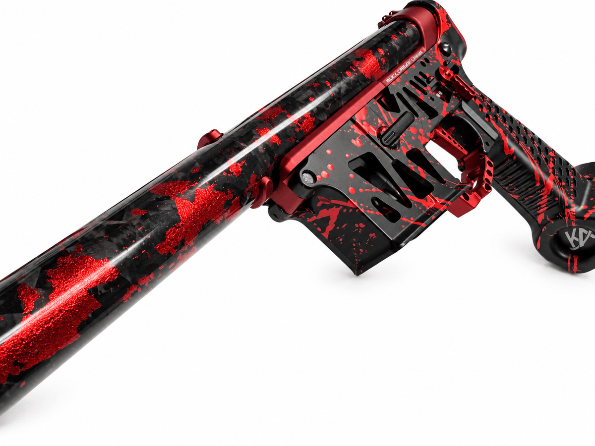 KA Tech MAC Gorilla QCU Red Forged Carbon HPA M4 - KA Tech Airsoft - Airsoft Rifle