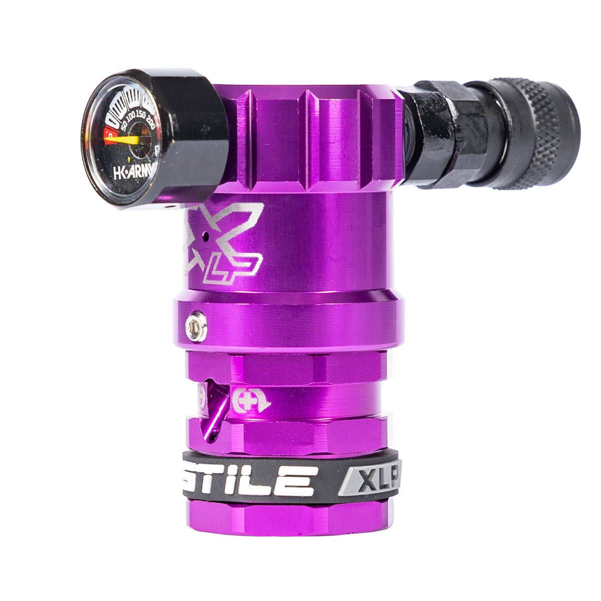 Hostile® XLP Regulator - Side Port Quick-Disconnect - Purple - KA Tech Airsoft - Air Tank