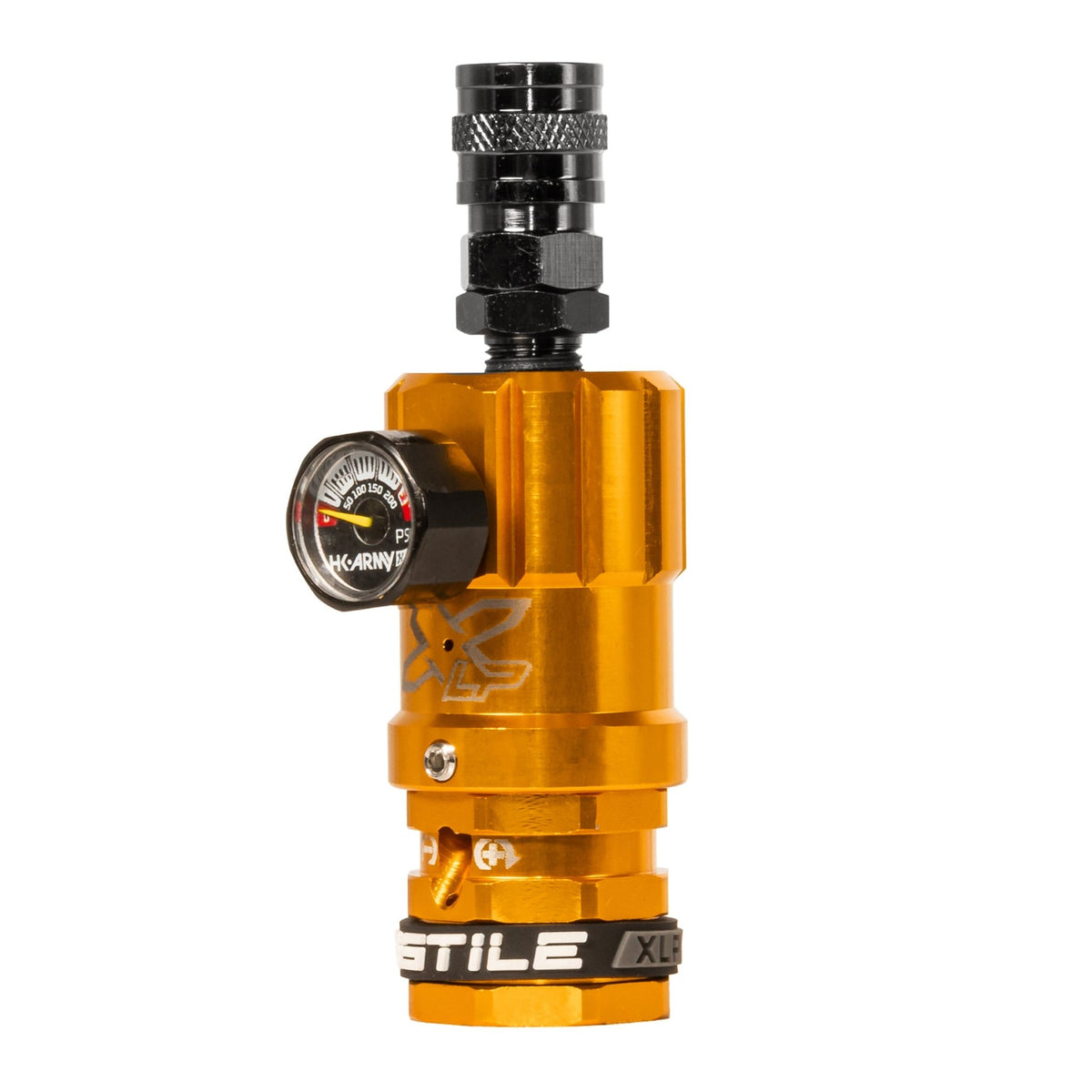 Hostile® XLP Regulator - Top Port Quick-Disconnect - Gold - KA Tech Airsoft - Air Tank