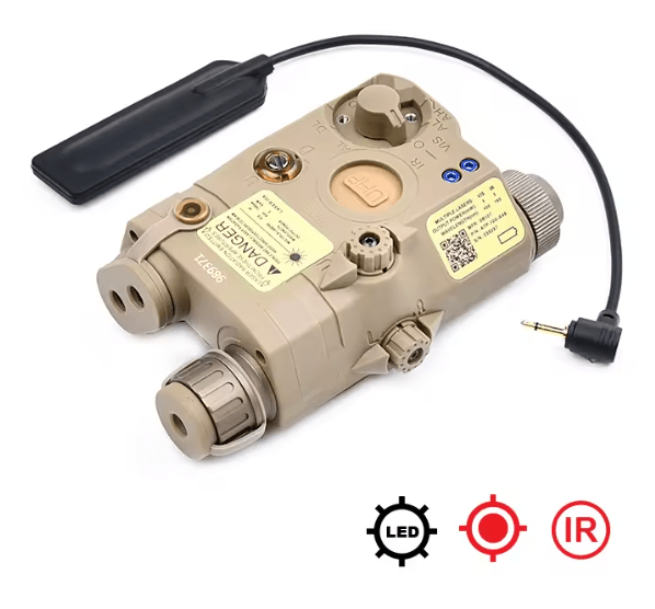 PEQ - 15 IR Laser + Visible Red Laser + White LED Flashlight - KA Tech Airsoft -