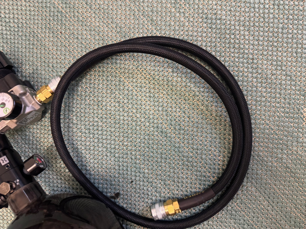 Black Carbon 48/4500 Tank with SLP Regulator and line - KA Tech Airsoft - Airirg