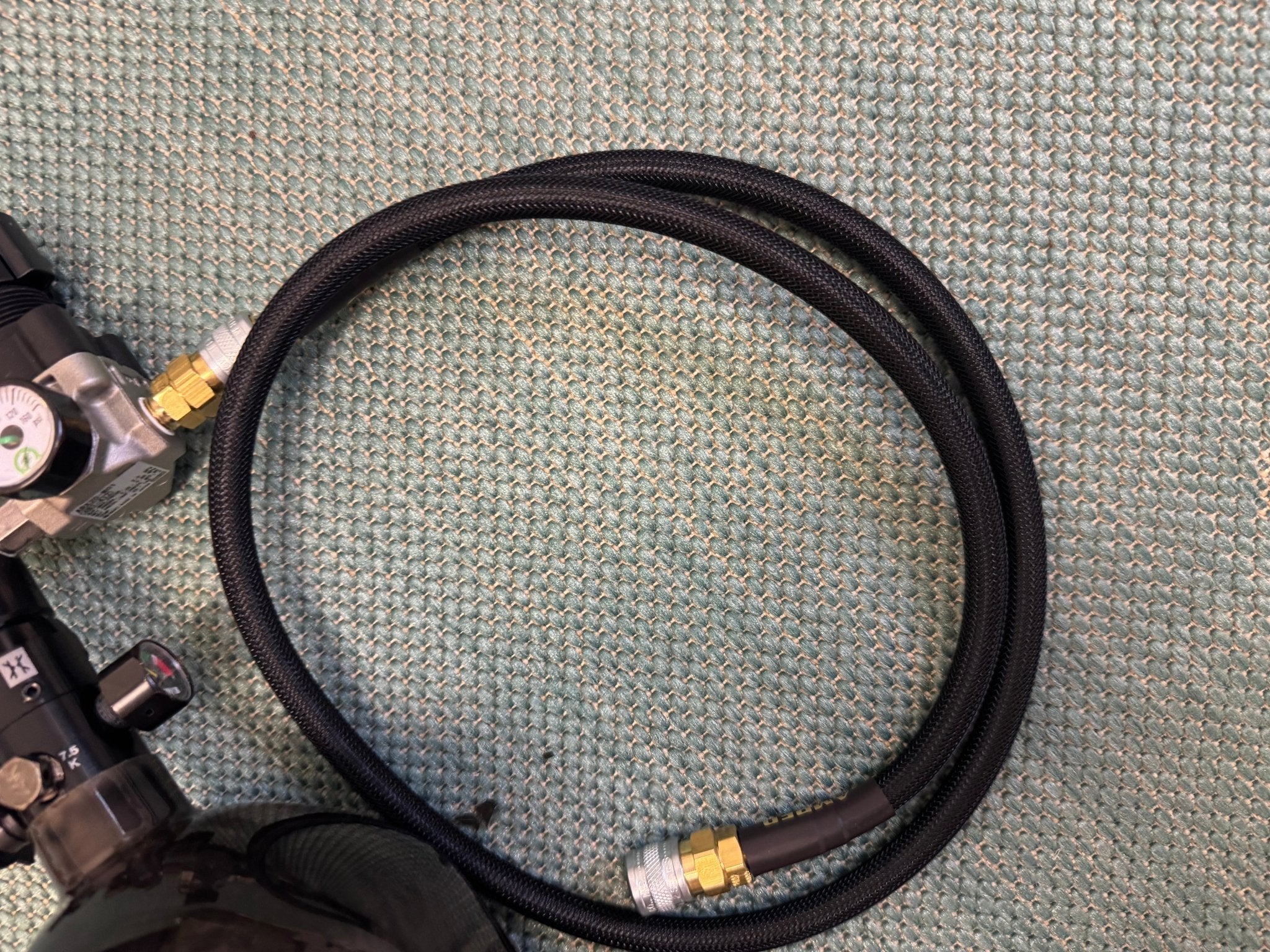 Black Carbon 48/4500 Tank with SLP Regulator and line - KA Tech Airsoft - Airirg