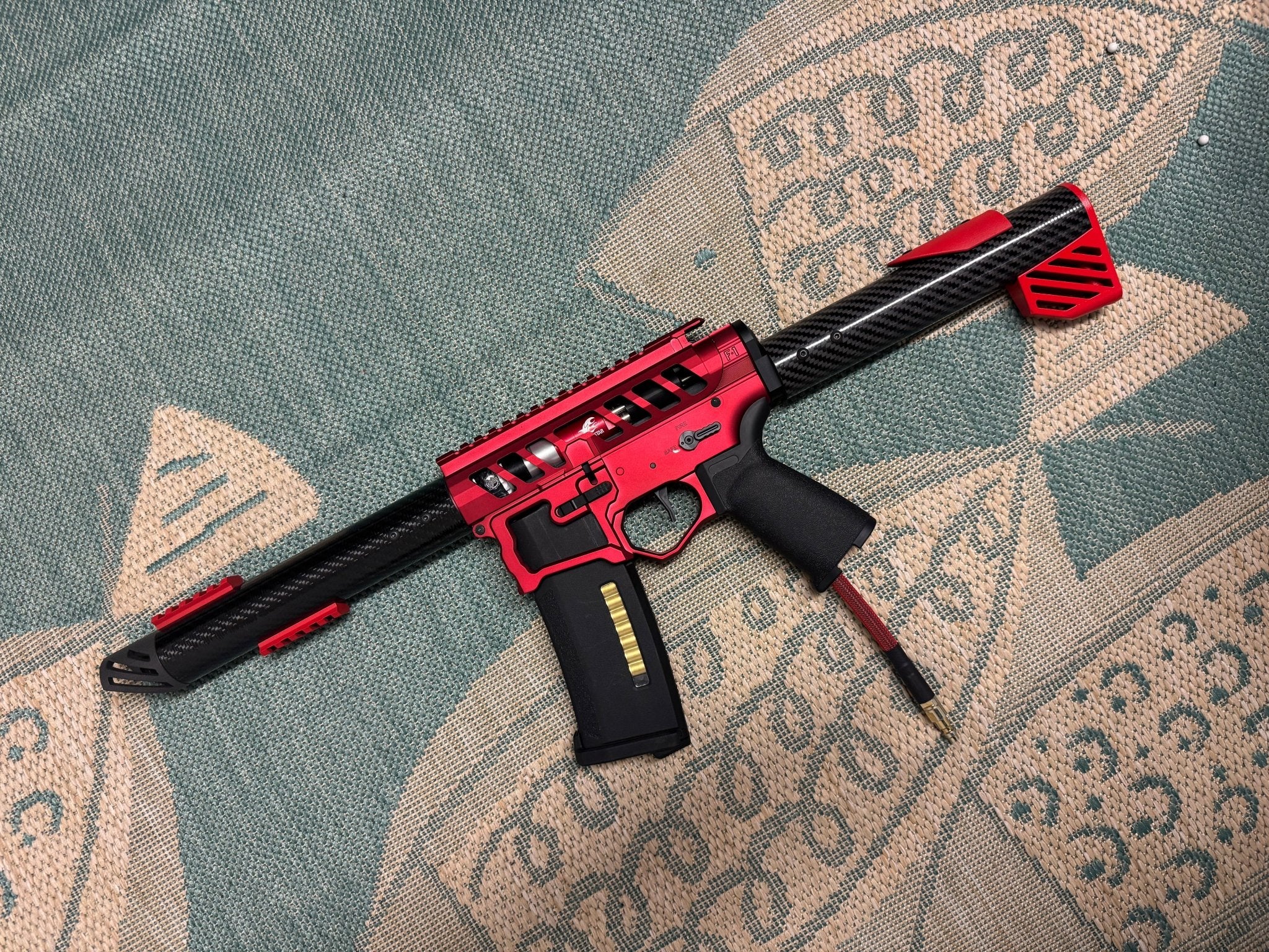KA Tech Carbon “Ruby” Skeletonized Polarstar F2 HPA M4 “Type 1” - KA Tech Airsoft - Polarstar F2