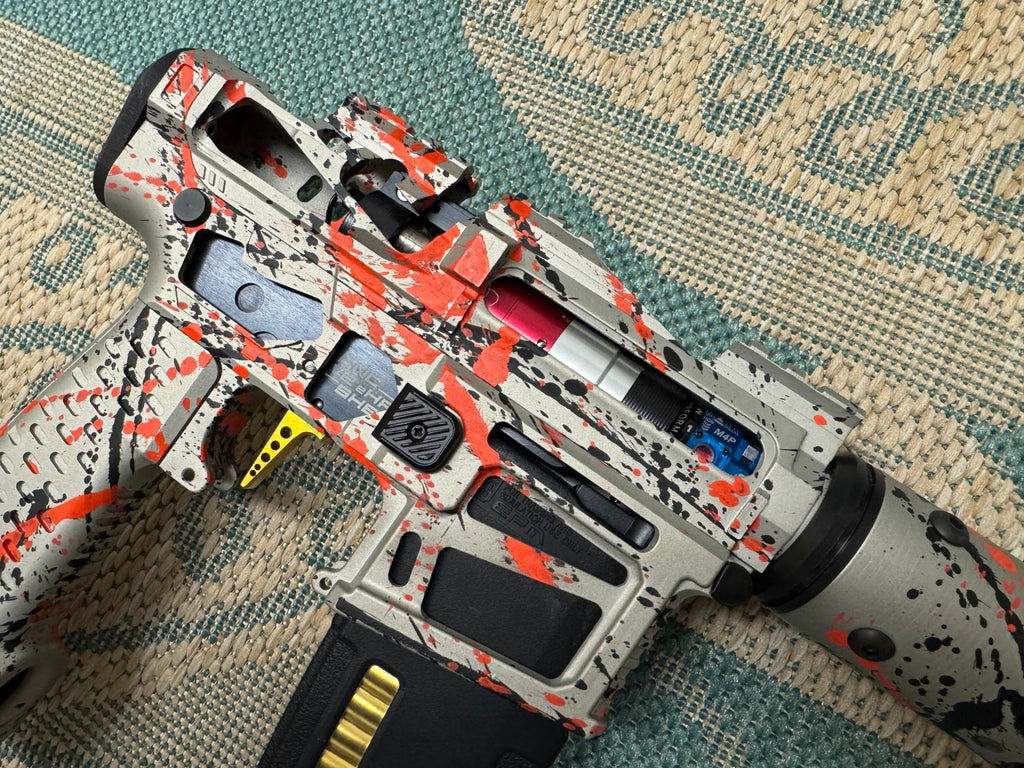 KA Tech MAC Polarstar F2 AR7 LE MSG/ESG HPA M4 splatter Cerakoted orange/black - KA Tech Airsoft - Polarstar F2