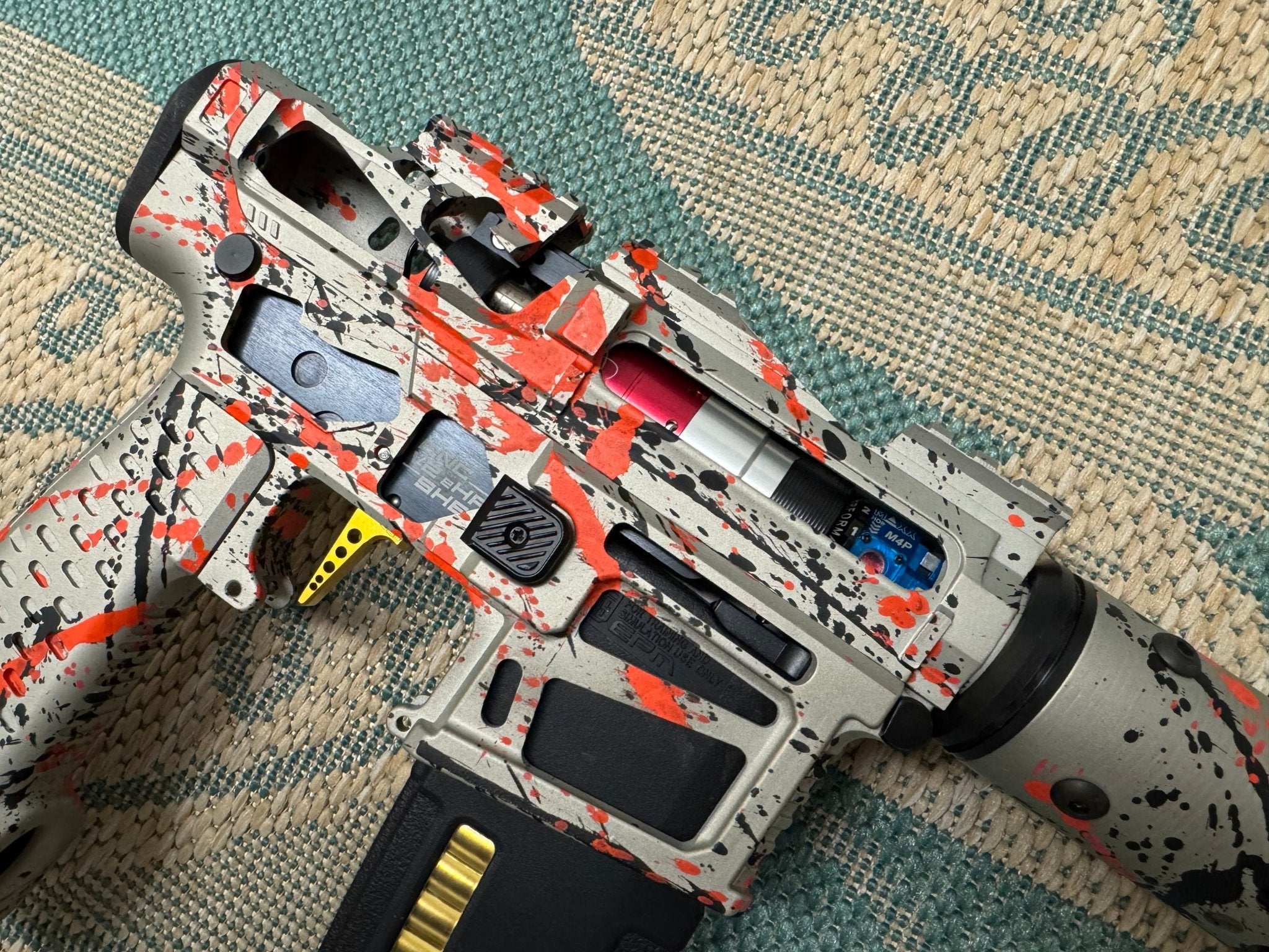 KA Tech MAC Polarstar F2 AR7 LE MSG/ESG HPA M4 splatter Cerakoted orange/black - KA Tech Airsoft - Polarstar F2