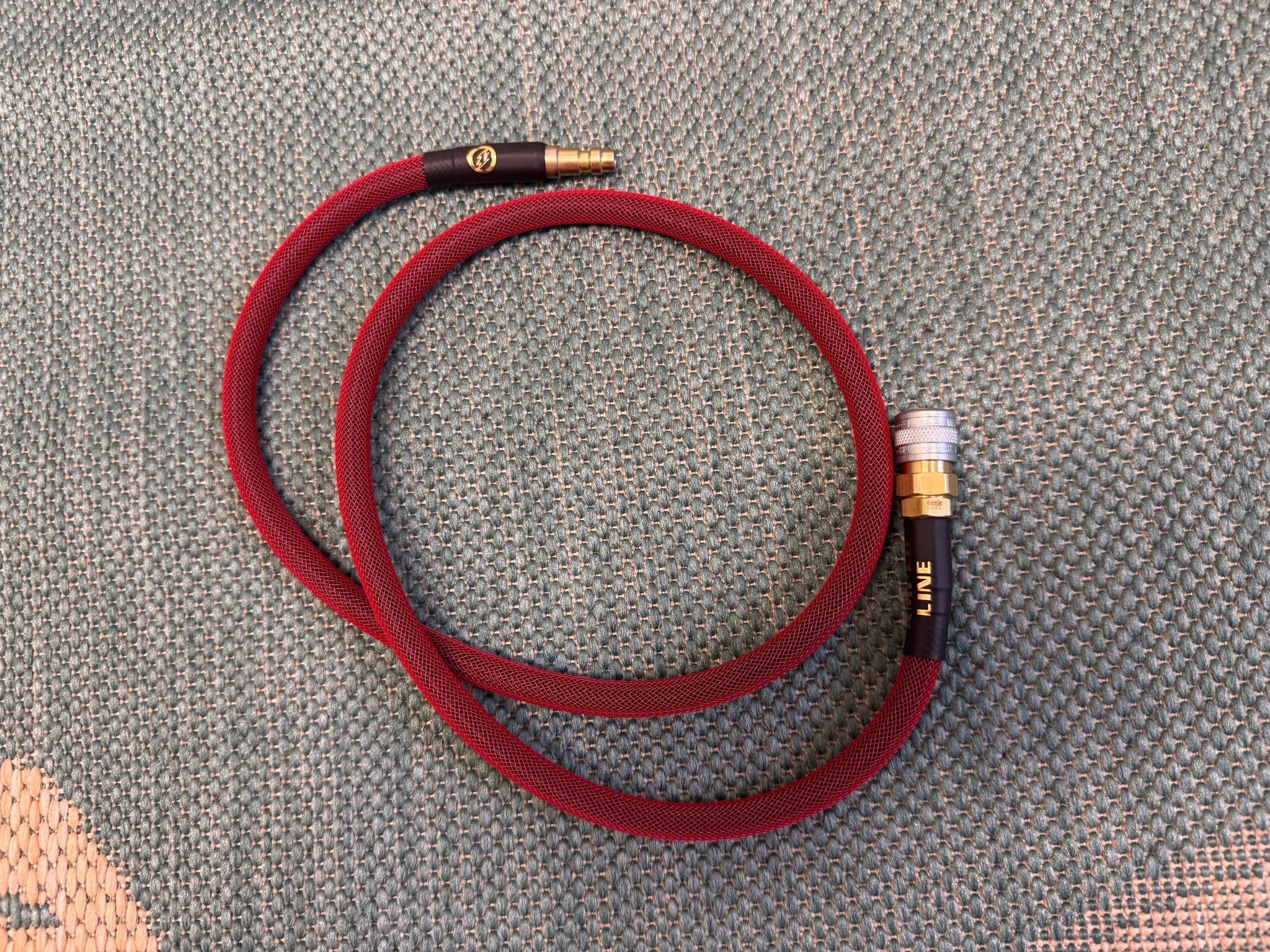 Red Amped Weaved HPA line - KA Tech Airsoft - Airline