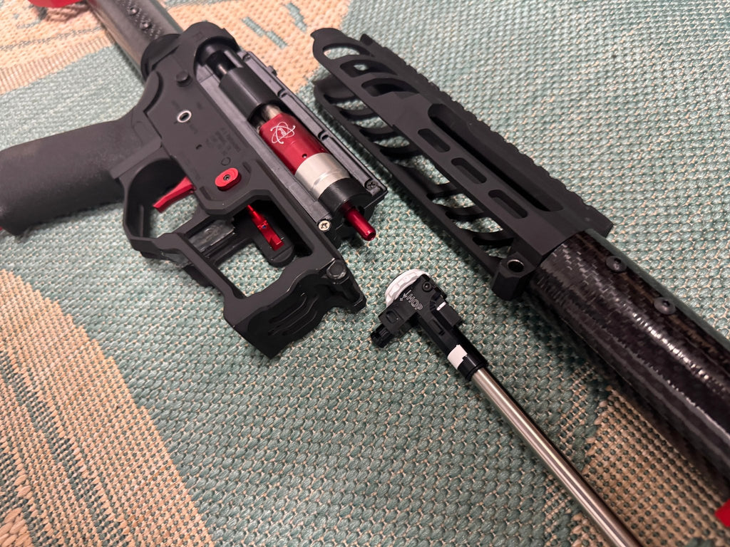 KA Tech Carbon “Ruby” Skeletonized Polarstar F2 HPA M4 “Type 4” - KA Tech Airsoft - Polarstar F2