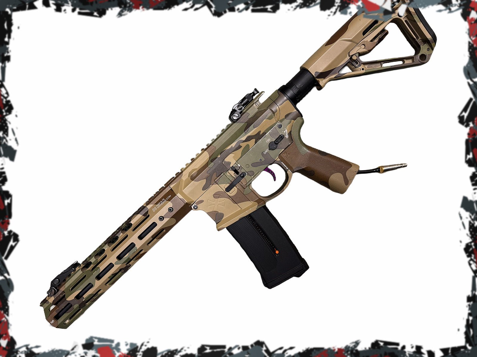 Noveske Camo Polarstar HPA M4 - KA Tech Airsoft - HPA Rifle