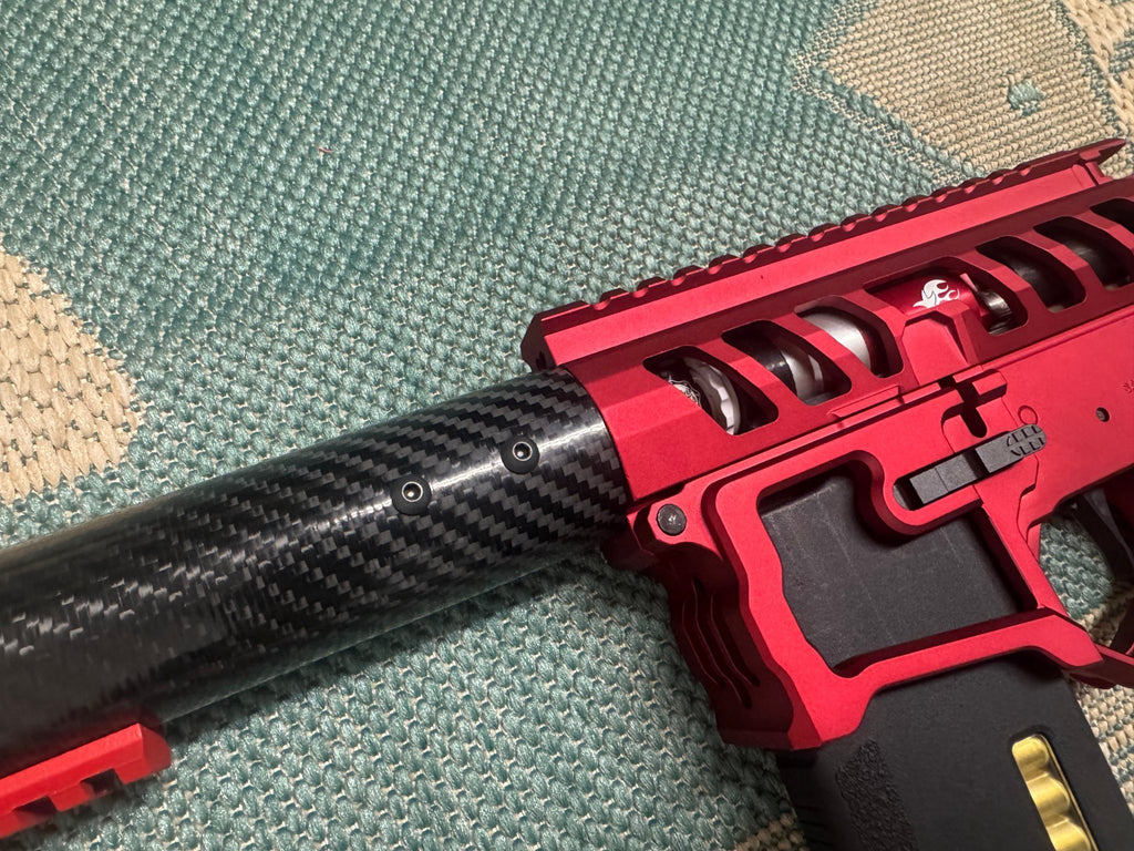 KA Tech Carbon “Ruby” Skeletonized Polarstar F2 HPA M4 “Type 1” - KA Tech Airsoft - Polarstar F2