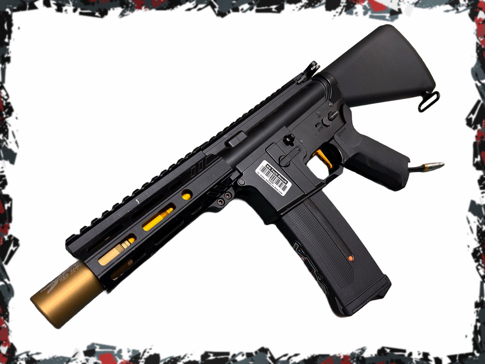 Gold PDW Stuby Polarstar HPA M4 - KA Tech Airsoft - HPA Rifle