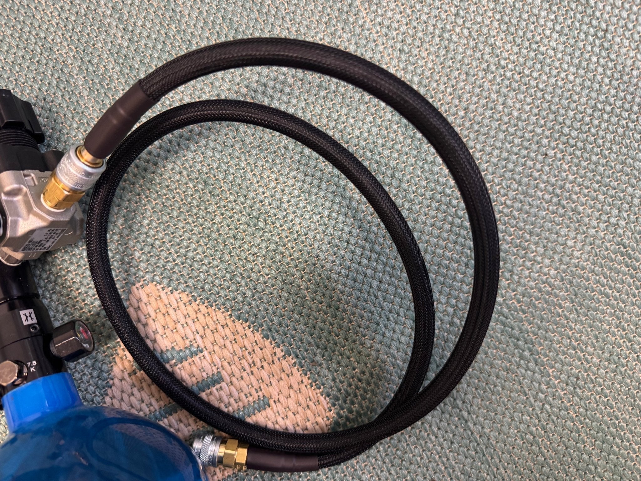 Blue Carbon 48/4500 Tank with SLP Regulator and line - KA Tech Airsoft - Airirg