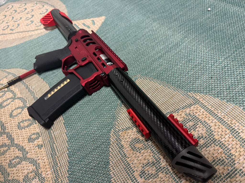 KA Tech Carbon “Ruby” Skeletonized Polarstar F2 HPA M4 “Type 1” - KA Tech Airsoft - Polarstar F2