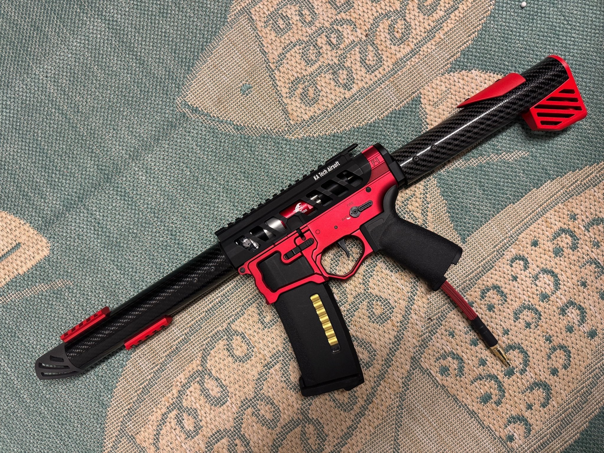 KA Tech Carbon “Ruby” Skeletonized Polarstar F2 HPA M4 “Type 2” - KA Tech Airsoft - Polarstar F2