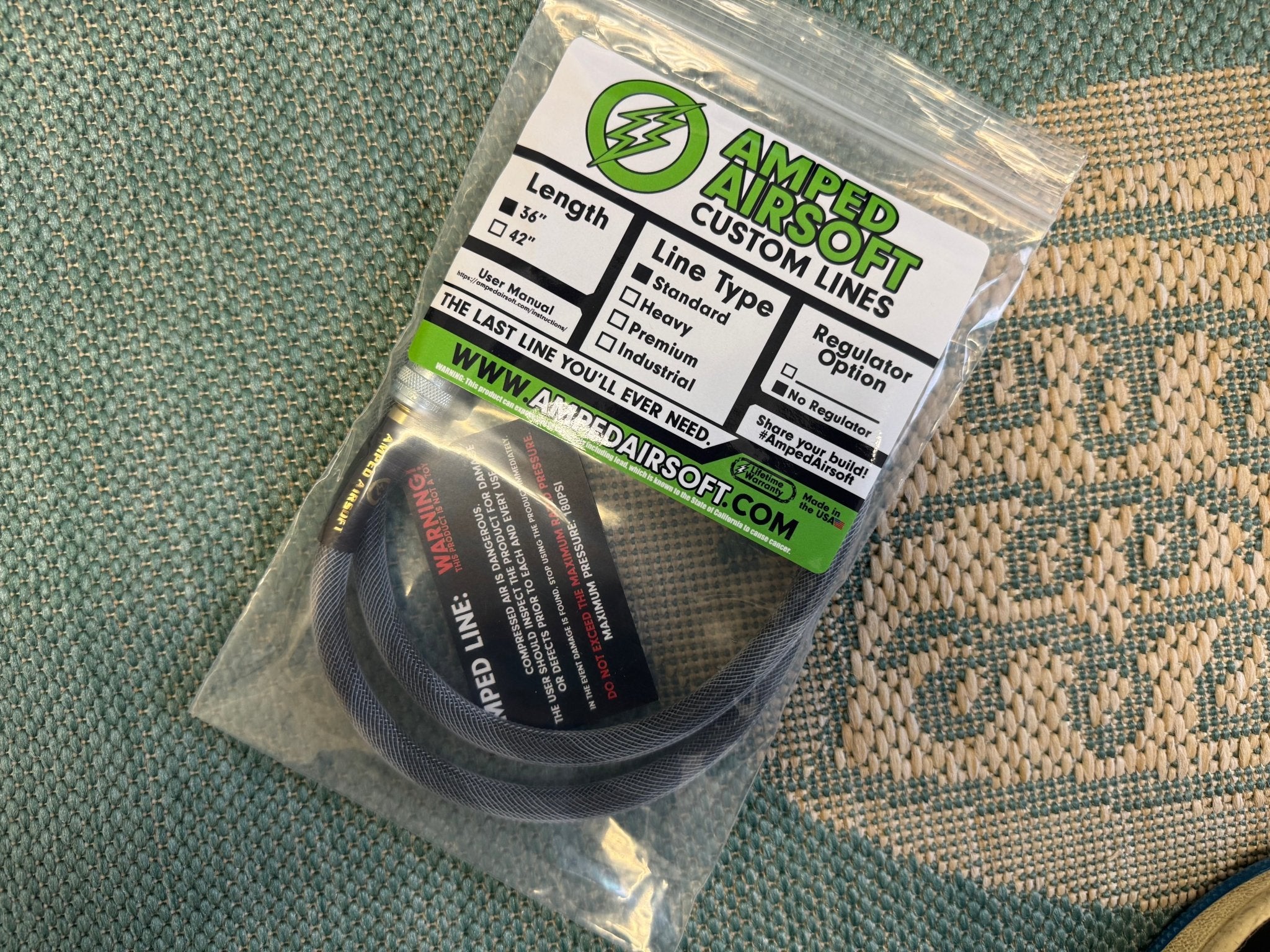 Silver gray Amped Weaved Airline - KA Tech Airsoft - Airline