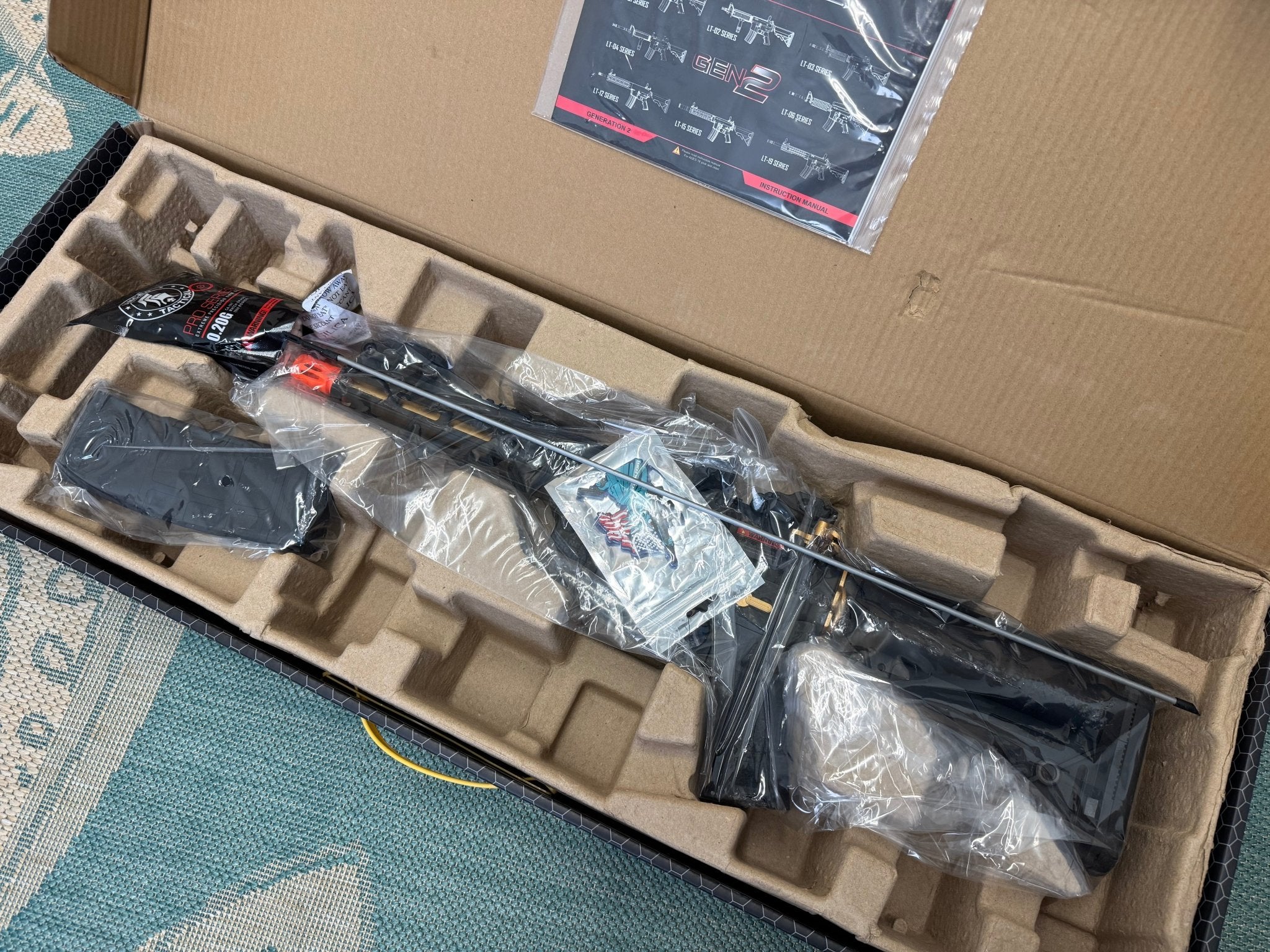 Lancer Tactical CORE Series GEN 2 Hellion M - LOK 7" Gold Airsoft AEG Rifle - KA Tech Airsoft - AEG