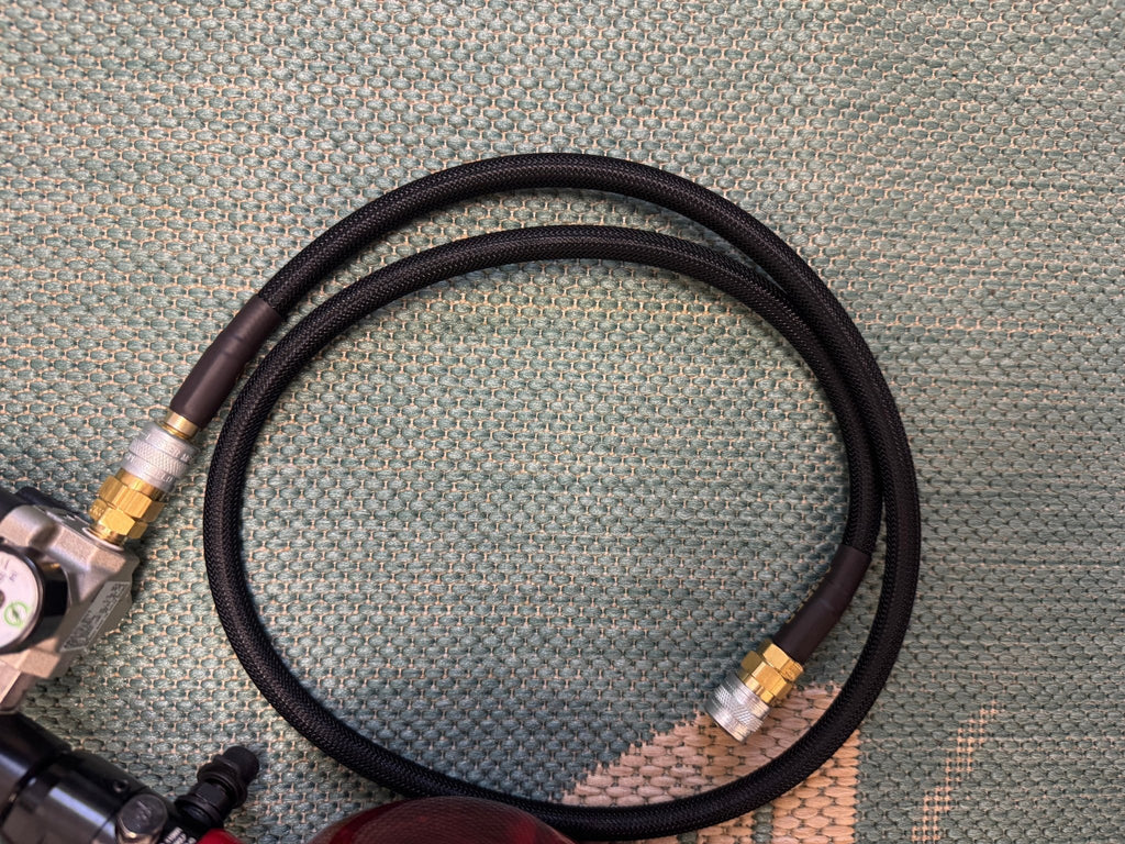 Red Carbon 48/4500 Tank with SLP Regulator and line - KA Tech Airsoft - Airirg