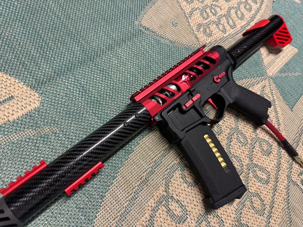 KA Tech Carbon “Ruby” Skeletonized Polarstar F2 HPA M4 “Type 3” - KA Tech Airsoft - Polarstar F2