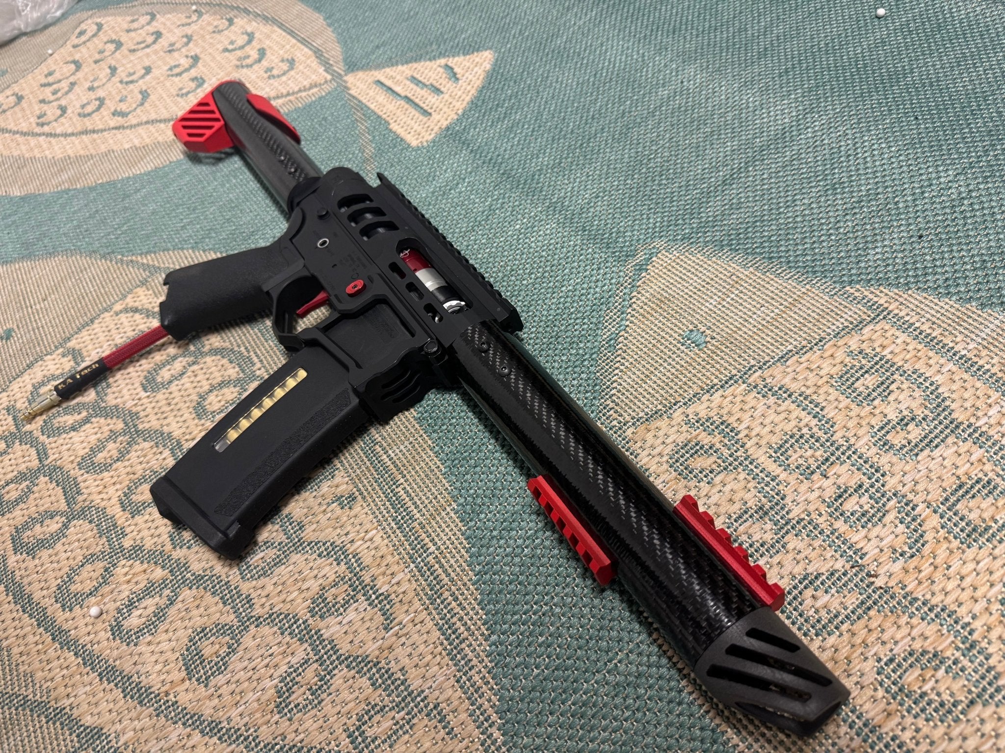 KA Tech Carbon “Ruby” Skeletonized Polarstar F2 HPA M4 “Type 4” - KA Tech Airsoft - Polarstar F2