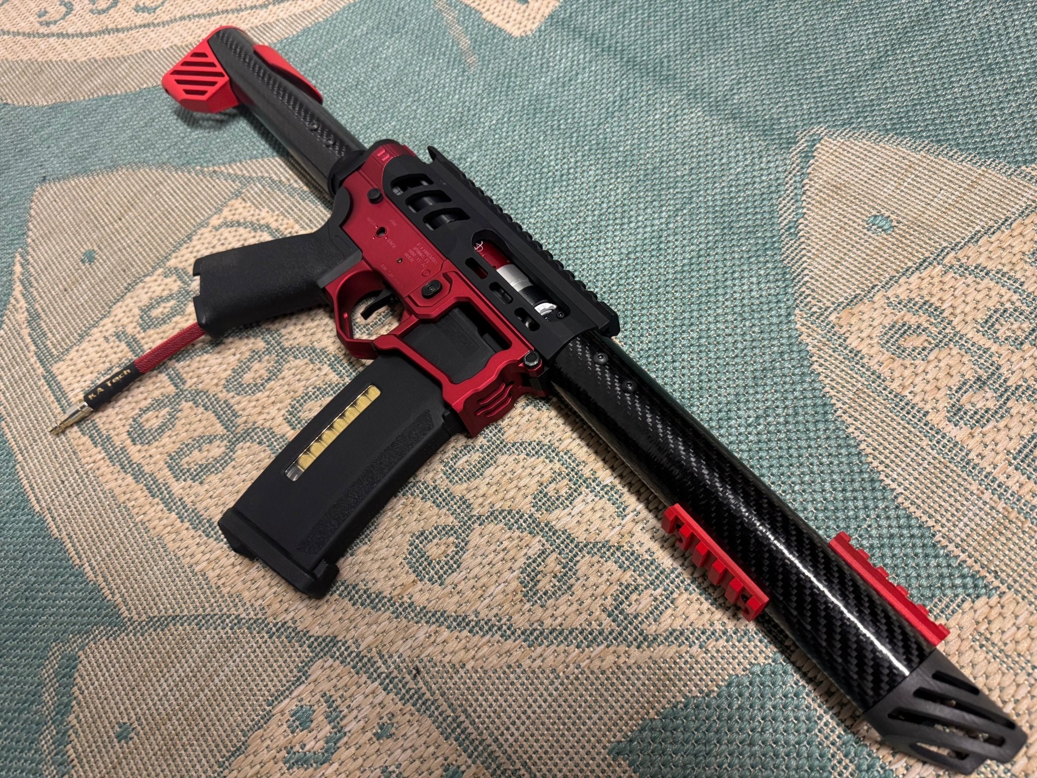 KA Tech Carbon “Ruby” Skeletonized Polarstar F2 HPA M4 “Type 2” - KA Tech Airsoft - Polarstar F2