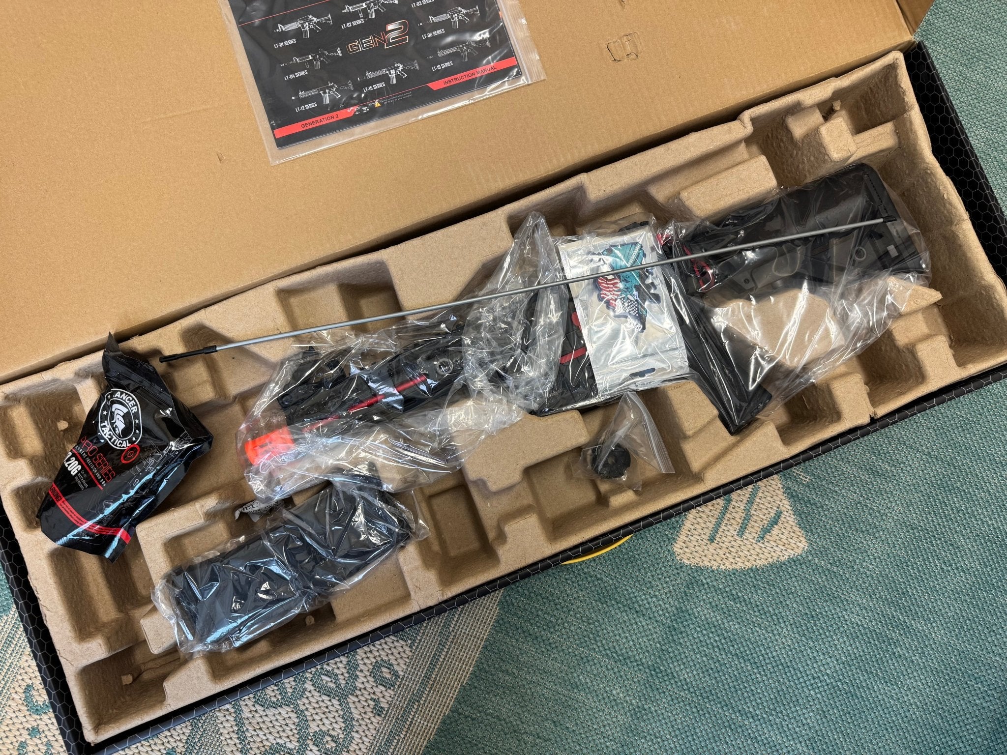 Lancer Tactical CORE Series GEN 2 Hellion M - LOK 7" Red Airsoft AEG Rifle - KA Tech Airsoft - AEG