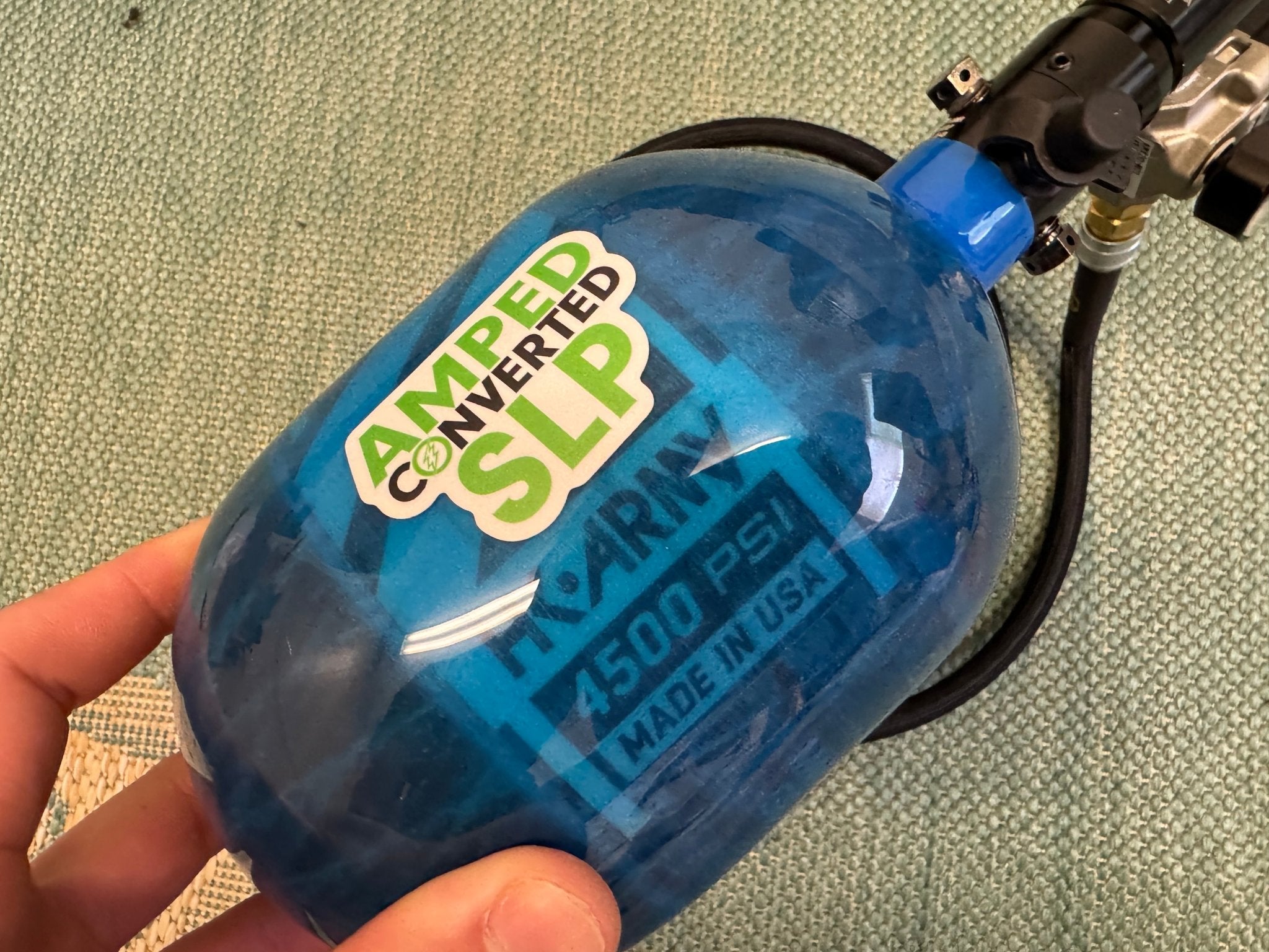 Blue Carbon 48/4500 Tank with SLP Regulator and line - KA Tech Airsoft - Airirg