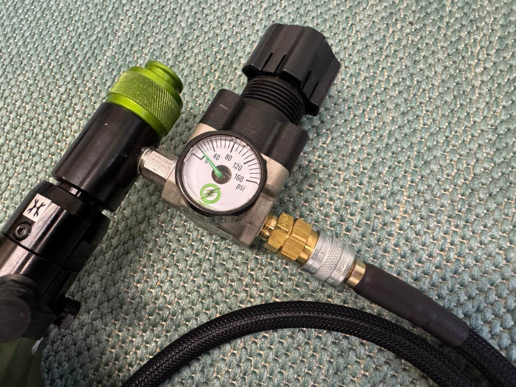 48/3000 HPA Airtank Olive with SLP regulator and line - KA Tech Airsoft - Airirg