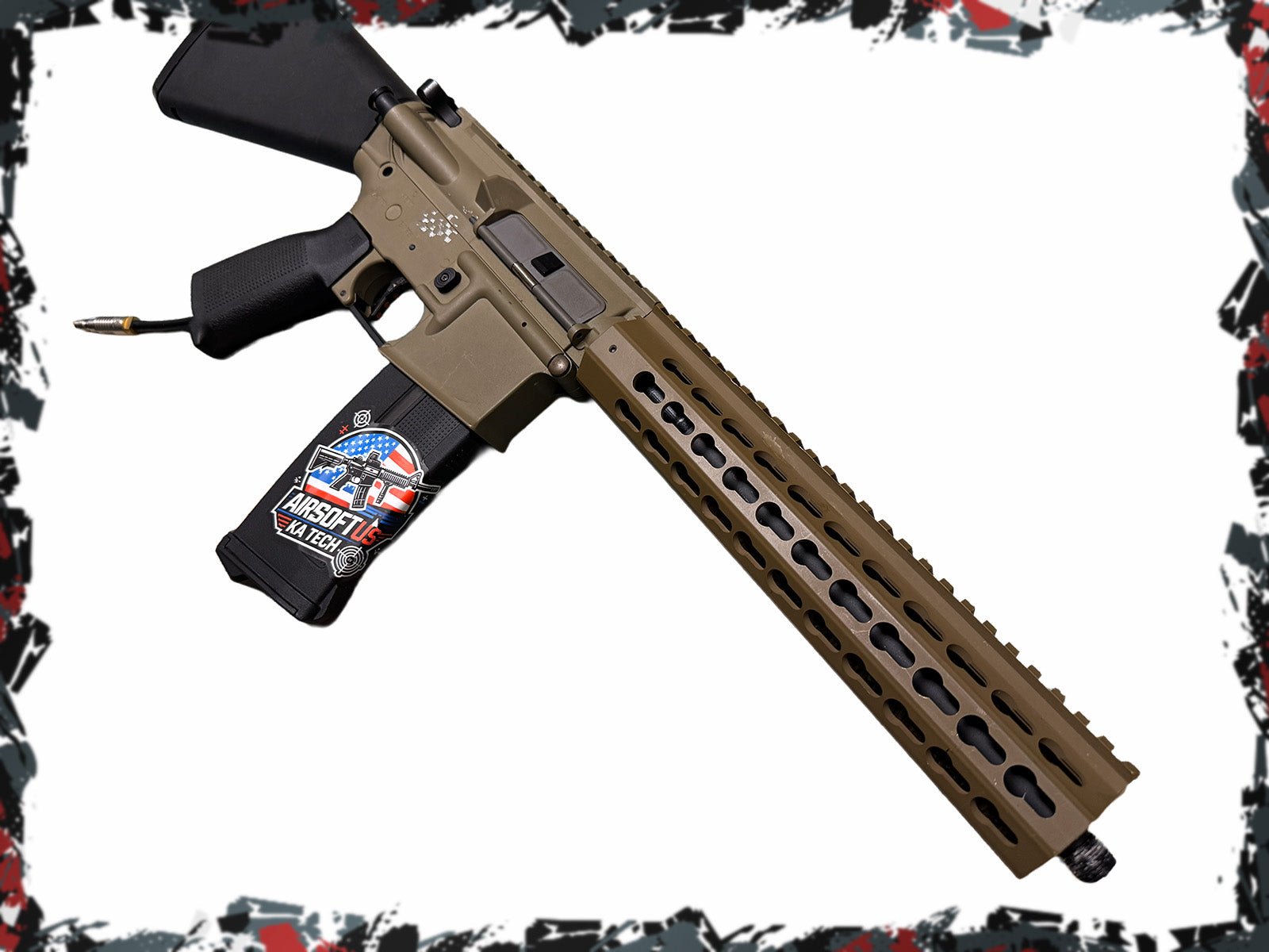 Tan Carbine Stubby Polarstar HPA M4 - KA Tech Airsoft - HPA Rifle