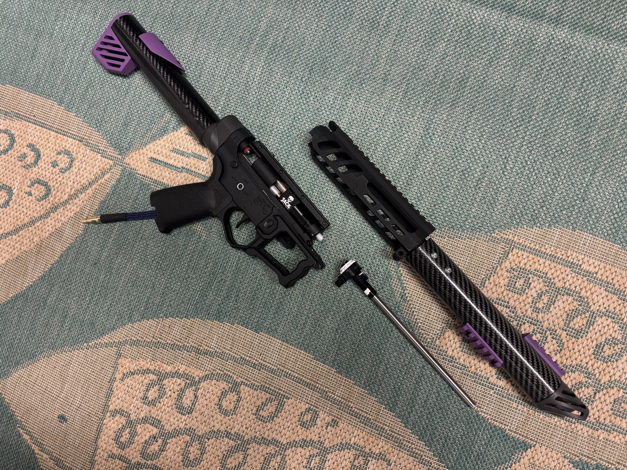 KA Tech Carbon “Galaxy” Skeletonized Polarstar Jack HPA M4 - KA Tech Airsoft - Polarstar Jack