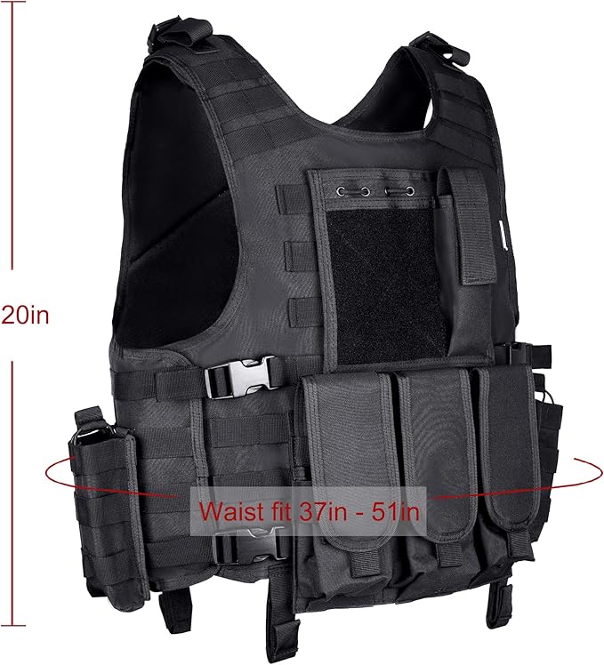 Tactical Airsoft Vest Adjustable Modular Airsoft Paintball Vest - KA Tech Airsoft - Vest