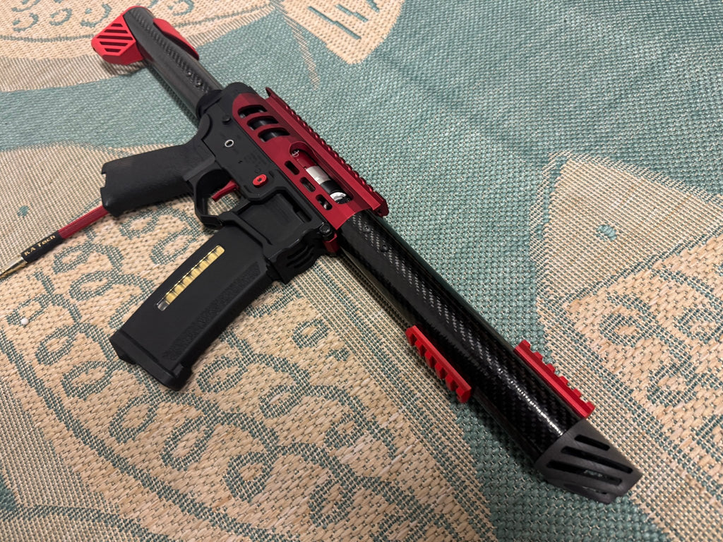 KA Tech Carbon “Ruby” Skeletonized Polarstar F2 HPA M4 “Type 3” - KA Tech Airsoft - Polarstar F2
