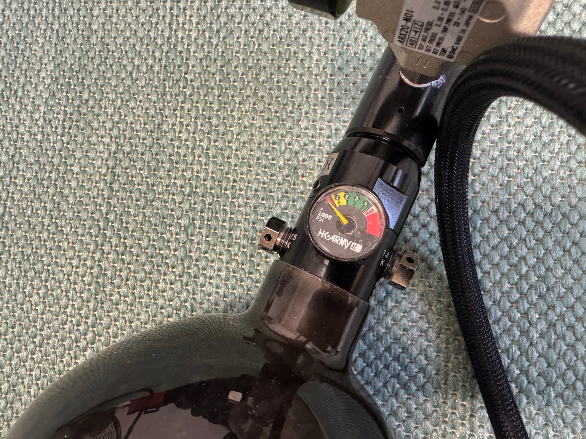 Black Carbon 48/4500 Tank with SLP Regulator and line - KA Tech Airsoft - Airirg