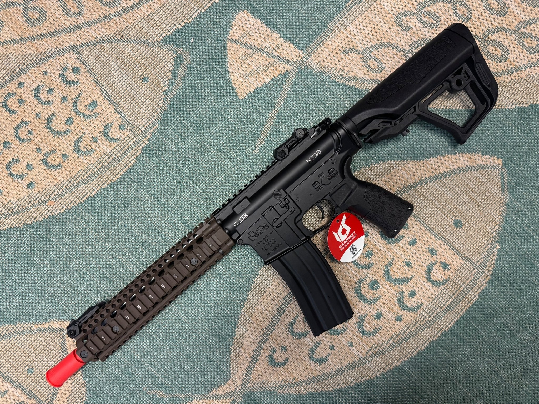 EMG / Daniel Defense Licensed DDMK18 Airsoft EBB AEG Rifle w/ S3 Electronic Trigger by ICS 350 FPS - KA Tech Airsoft - AEG