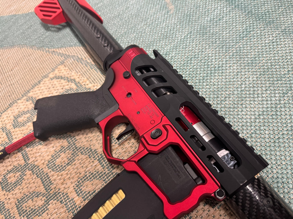 KA Tech Carbon “Ruby” Skeletonized Polarstar F2 HPA M4 “Type 2” - KA Tech Airsoft - Polarstar F2