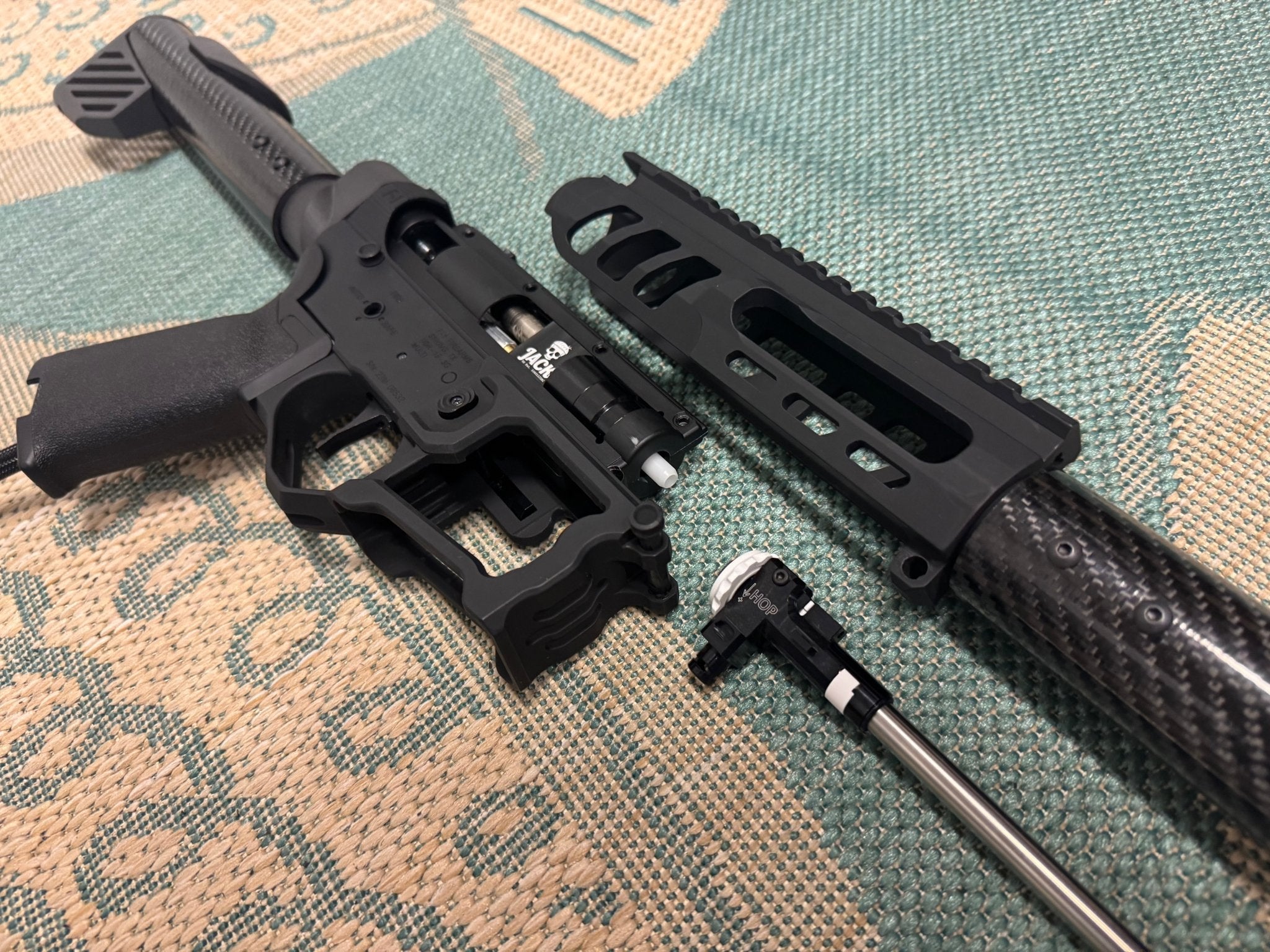 KA Tech Carbon “Blackout” Skeletonized Polarstar Jack HPA M4 - KA Tech Airsoft - Polarstar Jack