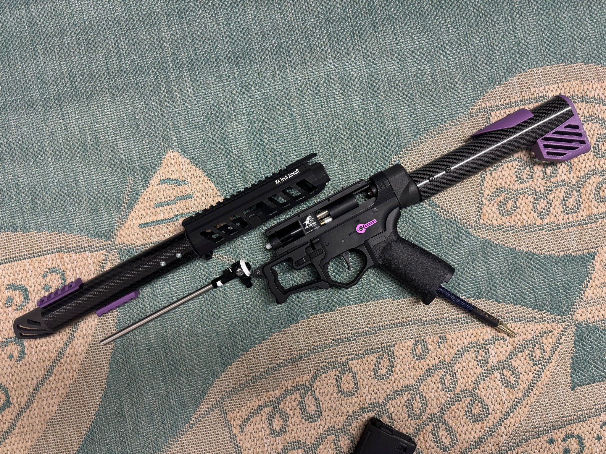 KA Tech Carbon “Galaxy” Skeletonized Polarstar Jack HPA M4 - KA Tech Airsoft - Polarstar Jack