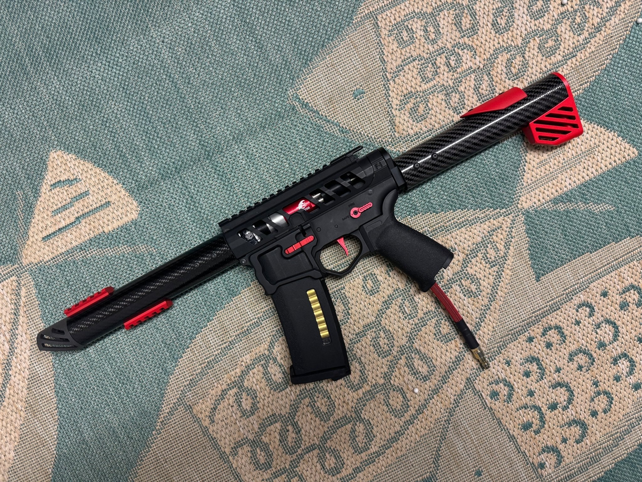 KA Tech Carbon “Ruby” Skeletonized Polarstar F2 HPA M4 “Type 4” - KA Tech Airsoft - Polarstar F2