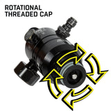 AeroLite Pro Regulator - Adjustable & Rotational - Black - KA Tech Airsoft - Air Tank
