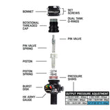 AeroLite Pro Regulator - Adjustable & Rotational - Black - KA Tech Airsoft - Air Tank
