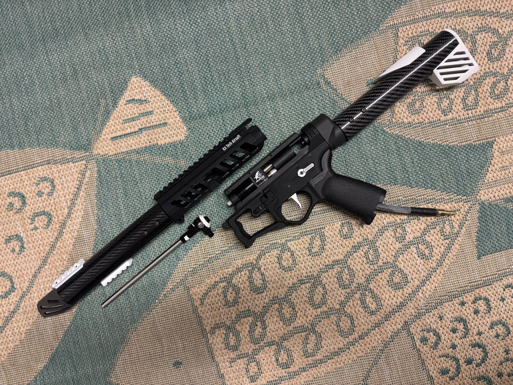 KA Tech Carbon “Monochrome” Skeletonized Polarstar Jack HPA M4 - KA Tech Airsoft - Polarstar Jack