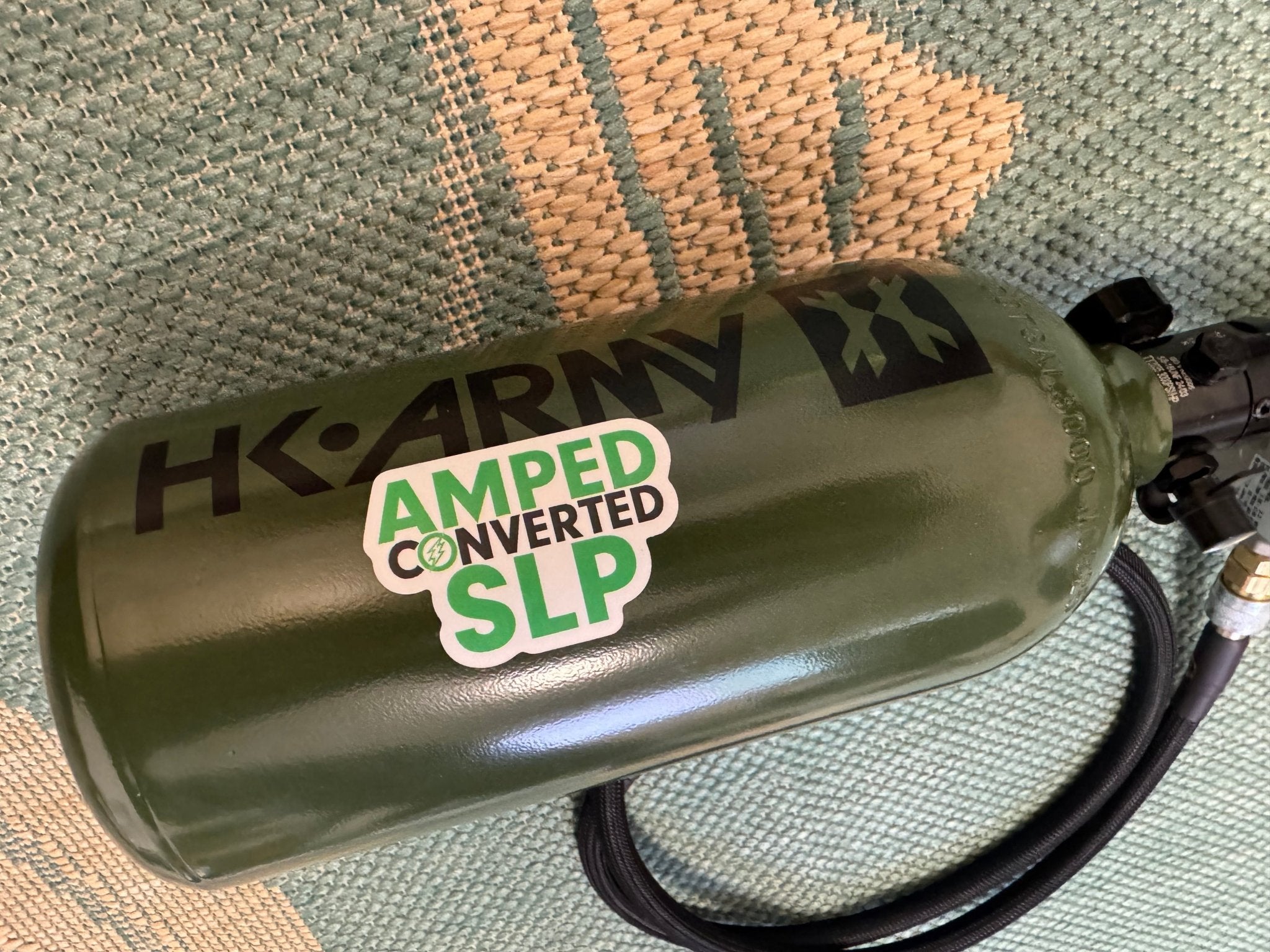 48/3000 HPA Airtank Olive with SLP regulator and line - KA Tech Airsoft - Airirg