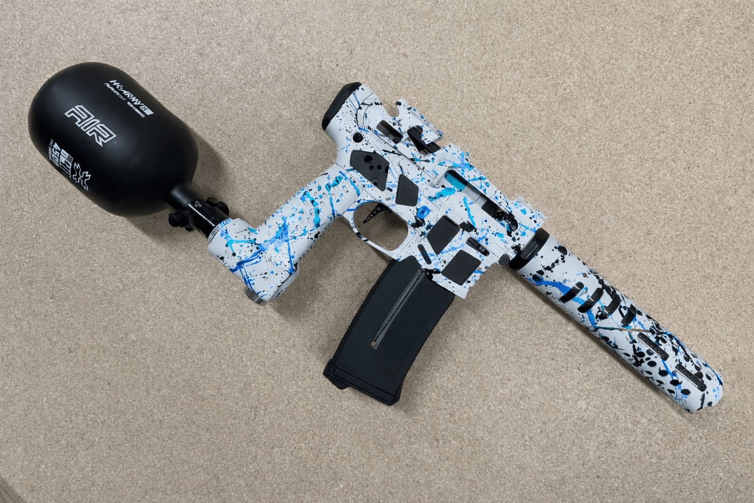 KA Tech MAC Polarstar AR7 V MSG/ESG HPA M4 White & Cyan - KA Tech Airsoft - Polarstar F2