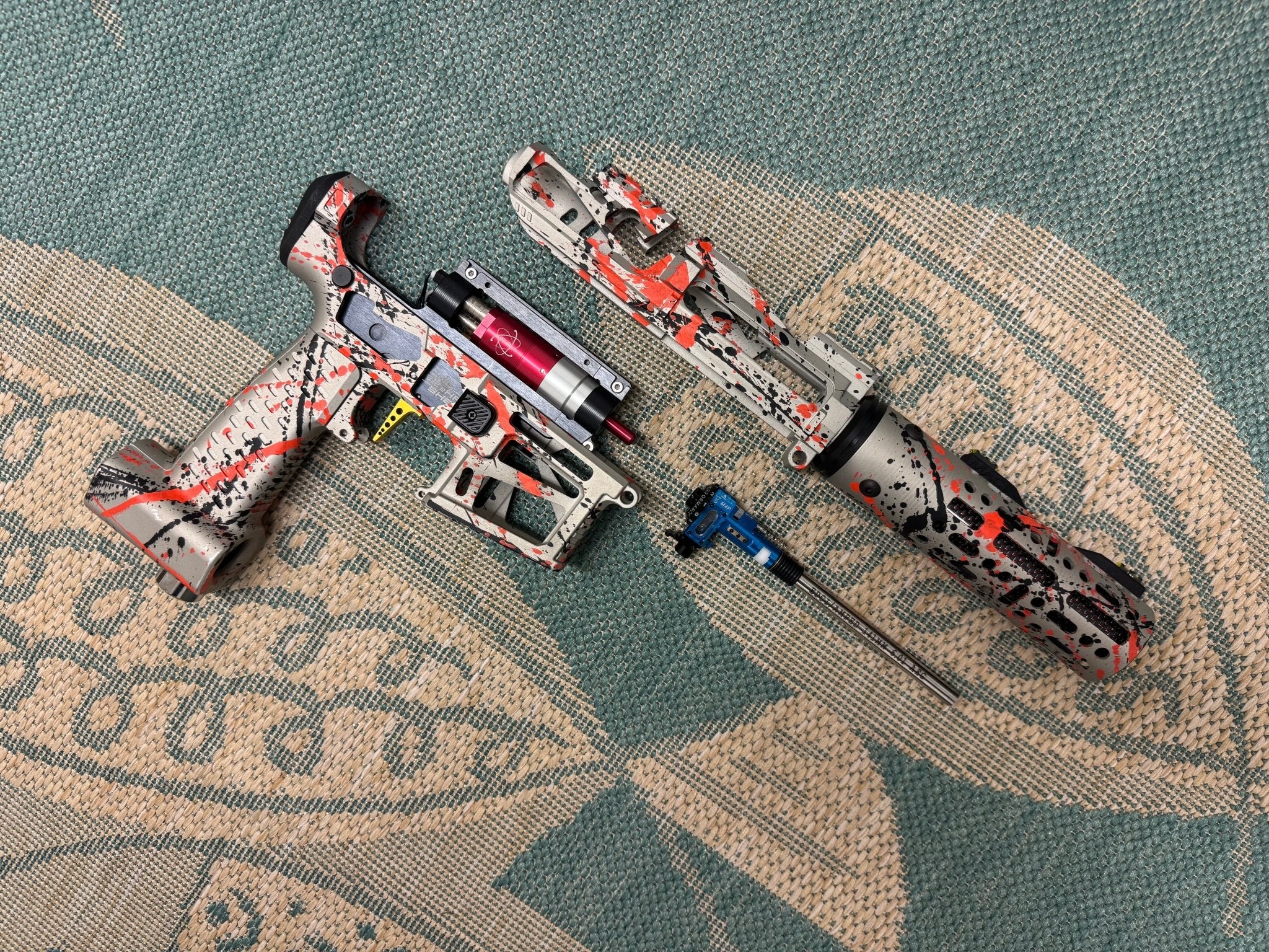 KA Tech MAC Polarstar F2 AR7 LE MSG/ESG HPA M4 splatter Cerakoted orange/black - KA Tech Airsoft - Polarstar F2
