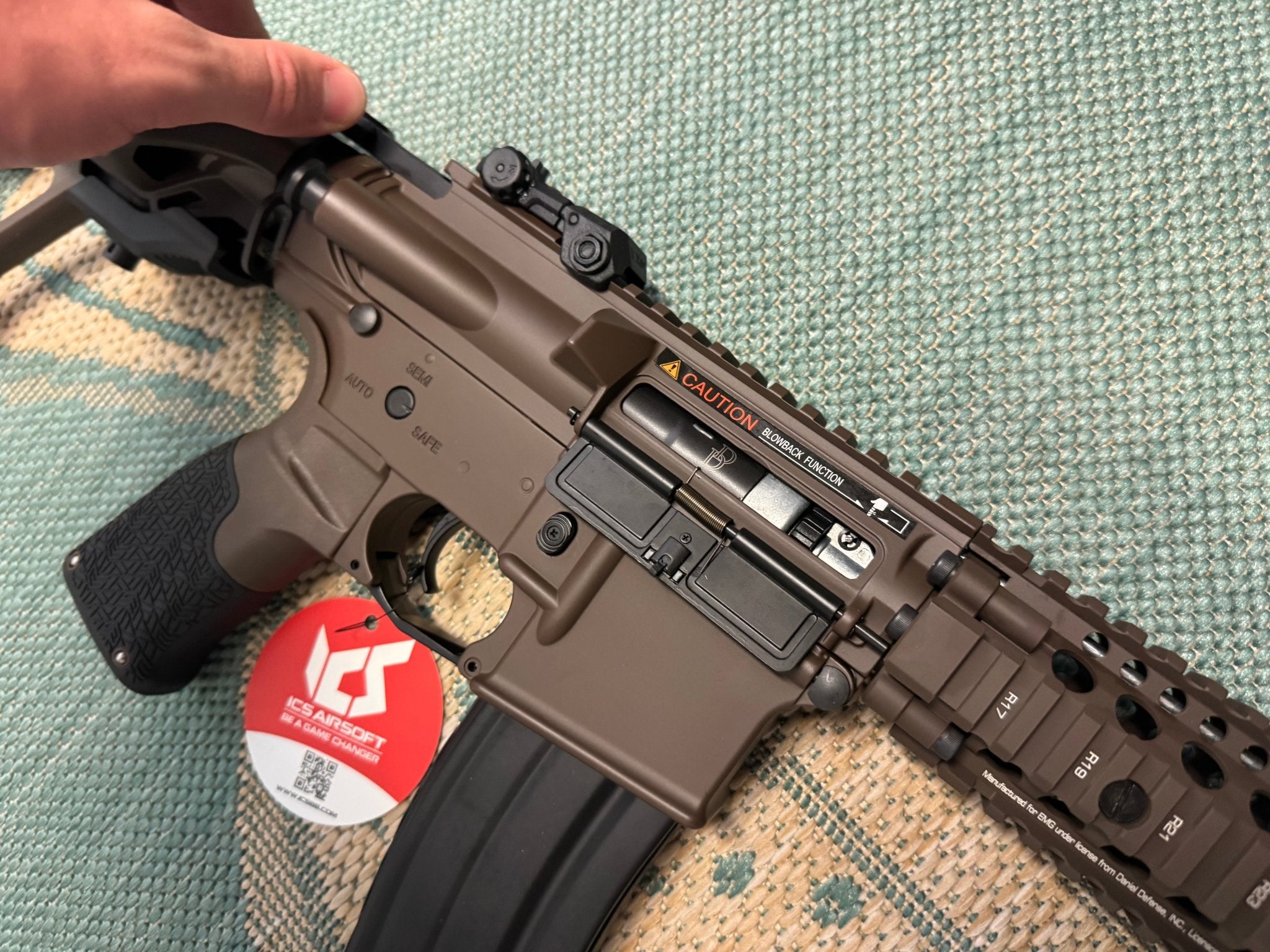 EMG / Daniel Defense Licensed DDMK18 Airsoft EBB AEG Rifle w/ S3 Electronic Trigger by ICS 350 FPS - KA Tech Airsoft - AEG