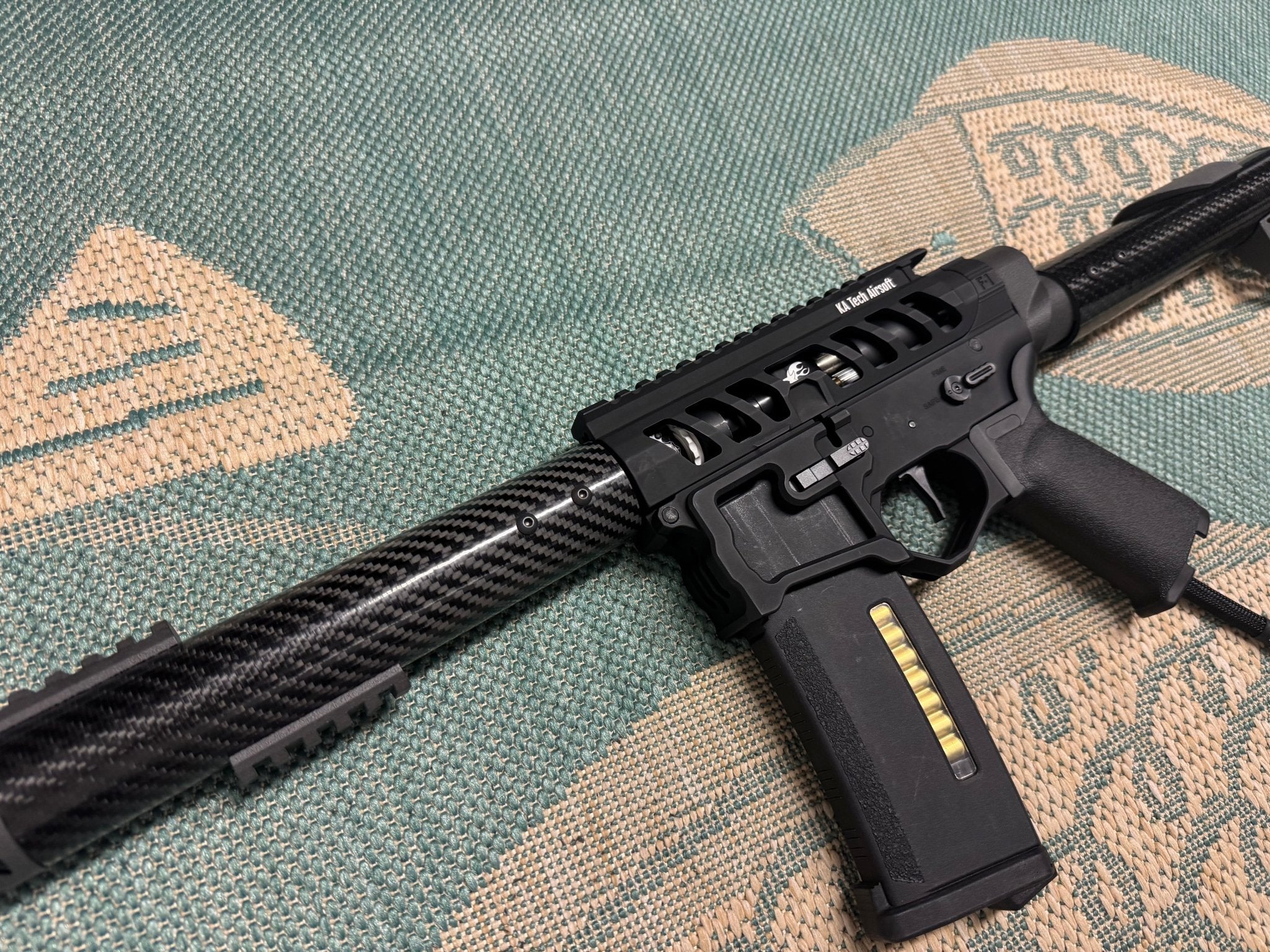 KA Tech Carbon “Blackout” Skeletonized Polarstar Jack HPA M4 - KA Tech Airsoft - Polarstar Jack