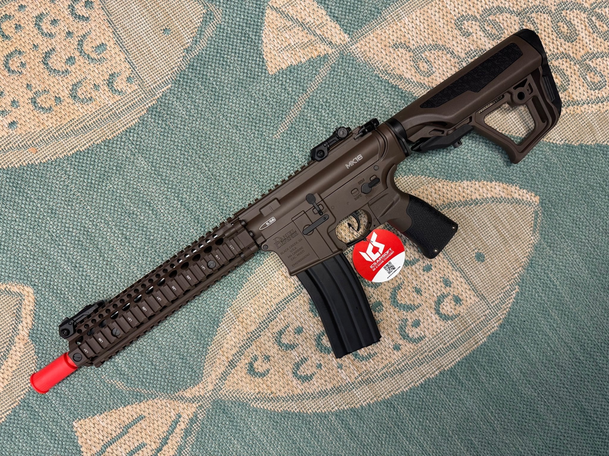 EMG / Daniel Defense Licensed DDMK18 Airsoft EBB AEG Rifle w/ S3 Electronic Trigger by ICS 350 FPS - KA Tech Airsoft - AEG